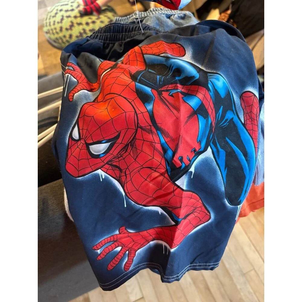 Marvel spider-man nwt vtg y2k swim suit shorts trunk AOP lined 6